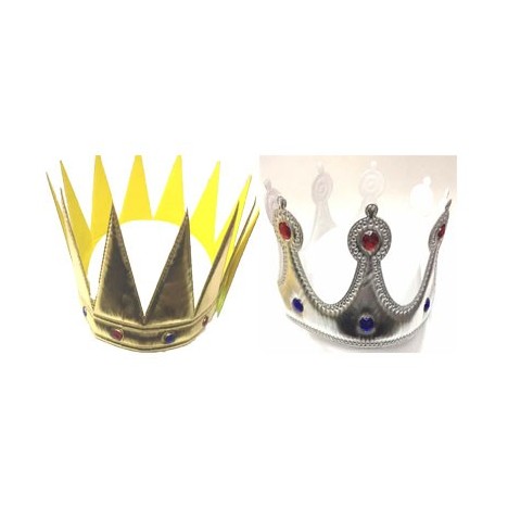 Couronne roi tissu Argent