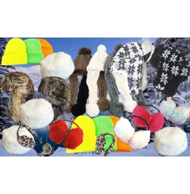 Lot Grand Froid : chapkas, toques, cache-oreilles et bonnets d'hiver.