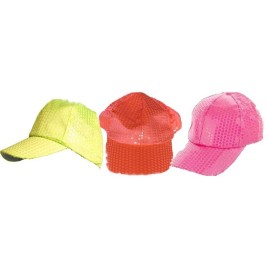 Casquette fluo Jaune avec sequin