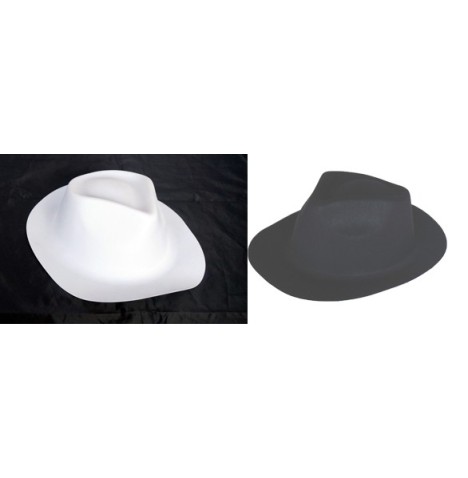 Chapeau Al-Capone pvc aspect feutrine - Chapeaux  pas cher