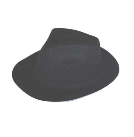 Chapeau Borsalino noir pvc aspect feutrine