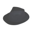 Chapeau Al-Capone pvc aspect feutrine Blanc
