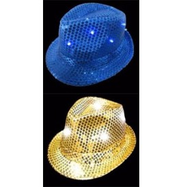 Borsalino sequins avec Leds - Noël  pas cher