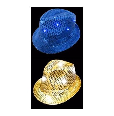 Borsalino sequins avec Leds - Noël  pas cher