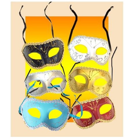 Masque Venise Plastique blanc