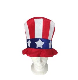 Chapeau Haut de forme USA tissu luxe