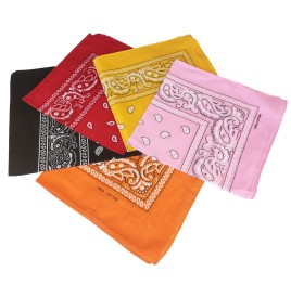 Lot de 25 bandanas colorés : style et polyvalence pour toutes occasion