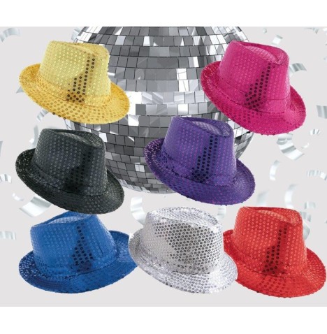 Borsalino avec Sequins  - Chapeaux  pas cher