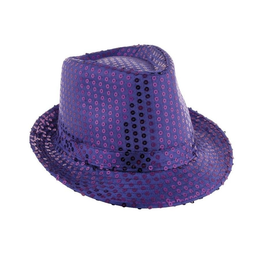 Borsalino avec Sequins Argent