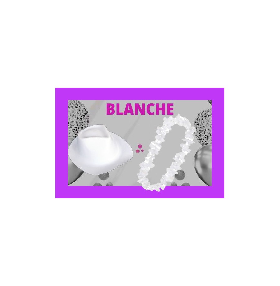 Blanche (réagit à la lumière noire)