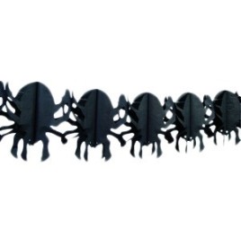 Guirlande araignées 4 m noire