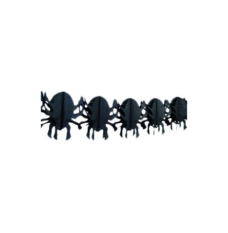 Guirlande araignées 4 m noire