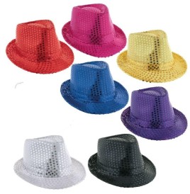 Borsalino avec sequin Argent