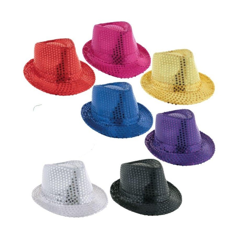 Borsalino avec sequin Argent