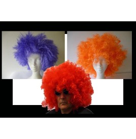 Perruque afro orange