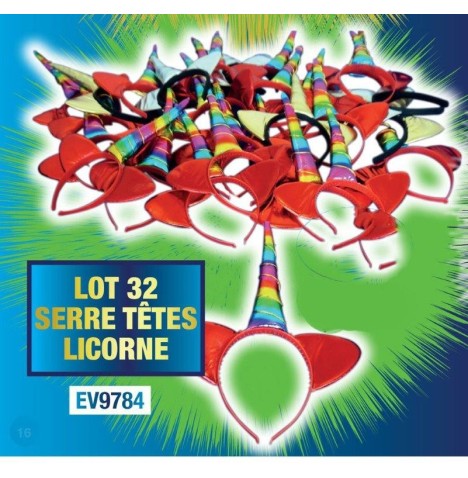 LOT 32 Serre Têtes LICORNE - Lots promotionnels  pas cher