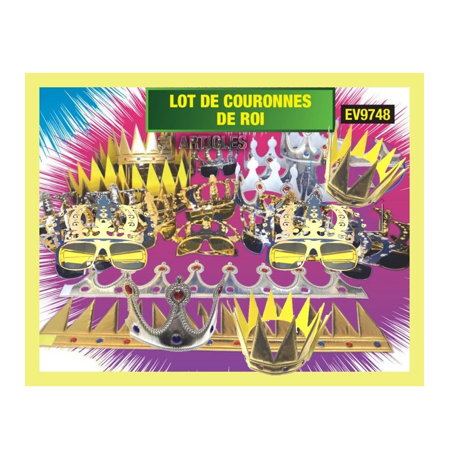 Lot de couronnes de roi (30 Articles)