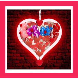 60 Porte clés  Coeur Saint Valentin