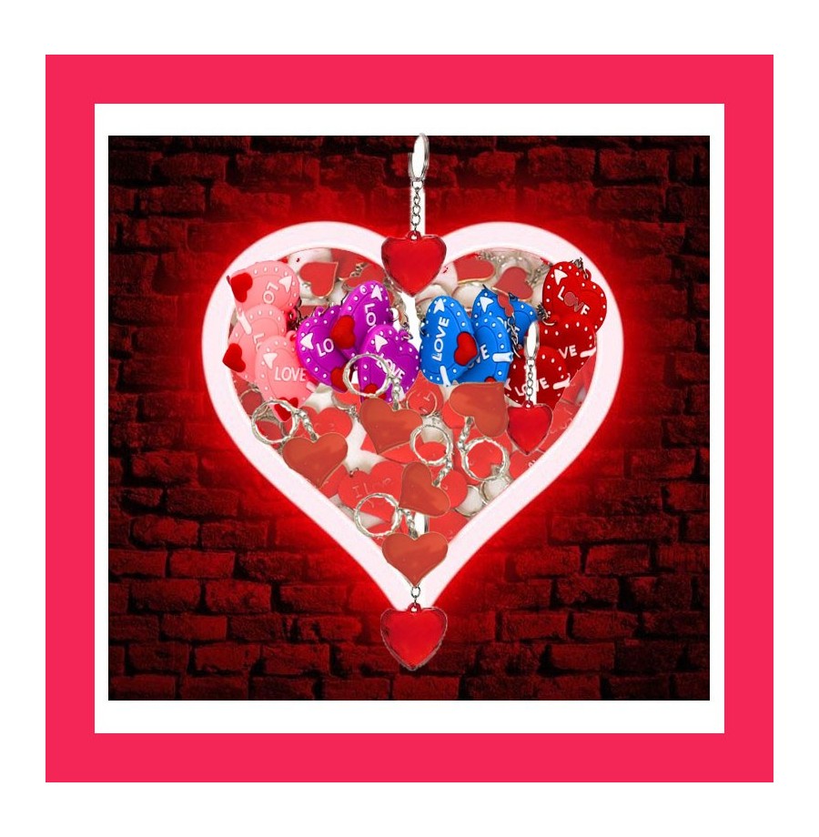 60 Porte clés  Coeur Saint Valentin