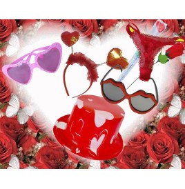 Lot 47 Articles Saint Valentin – Chapeaux, Lunettes, Serre-têtes & Ros