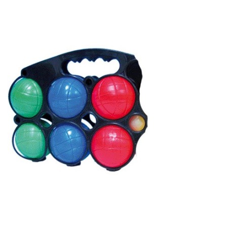 Panier 6 boules plastique diam. 80mm - Plein air   pas cher