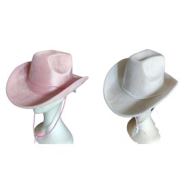 Chapeau cow boy feutre rose