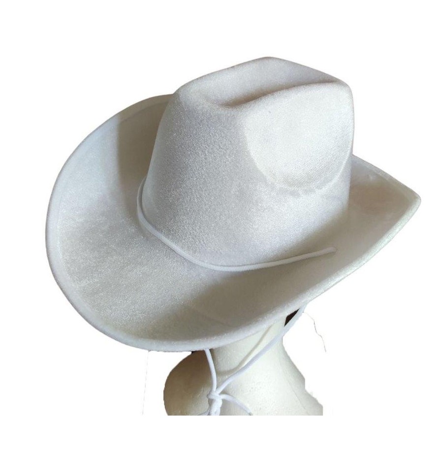 Chapeau cow-girl feutre rose
