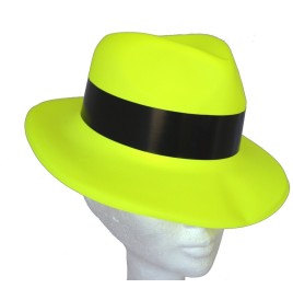 Chapeaux PVC flashy : rose, orange, vert, bleu, jaune