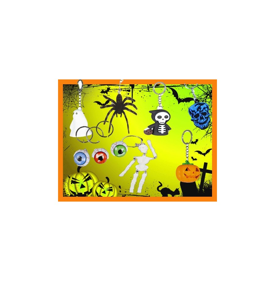 Lot de 52 Porte-clés Halloween