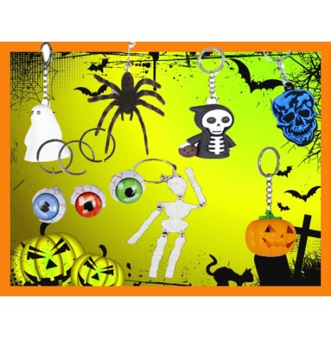 Lot de 52 Porte-clés Halloween