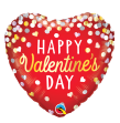 Ballon aluminium coeur  Happy Valentine's Day