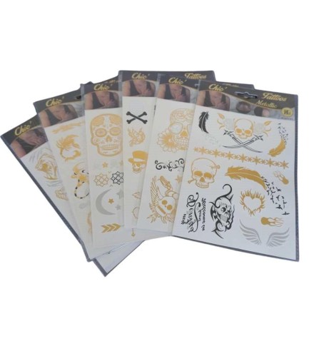 Lot de 25 Plaquettes Tattoos Halloween