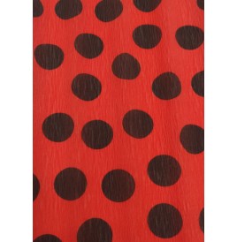 Feuille crépon imprimé coccinelle 2m x 0.5