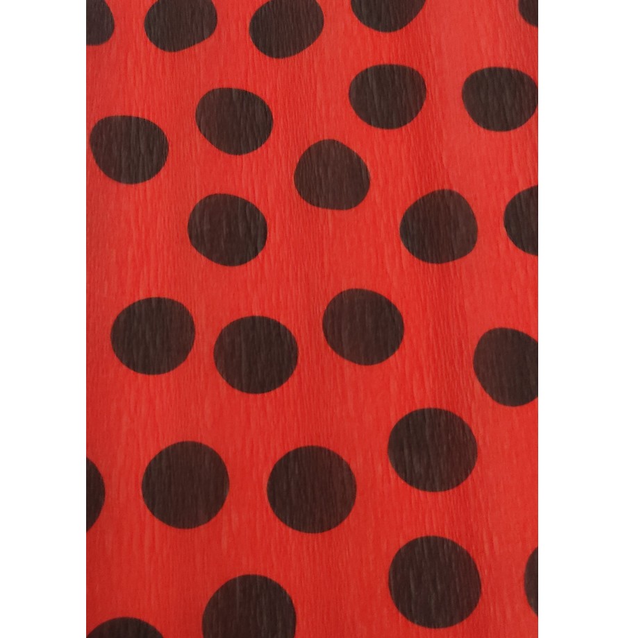 Feuille crépon imprimé coccinelle 2m x 0.5