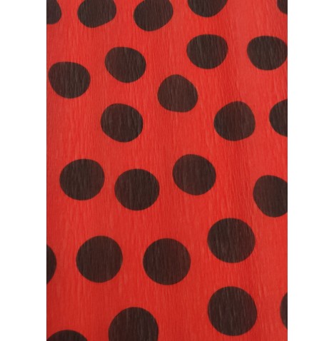 Feuille crépon imprimé coccinelle 2m x 0.5