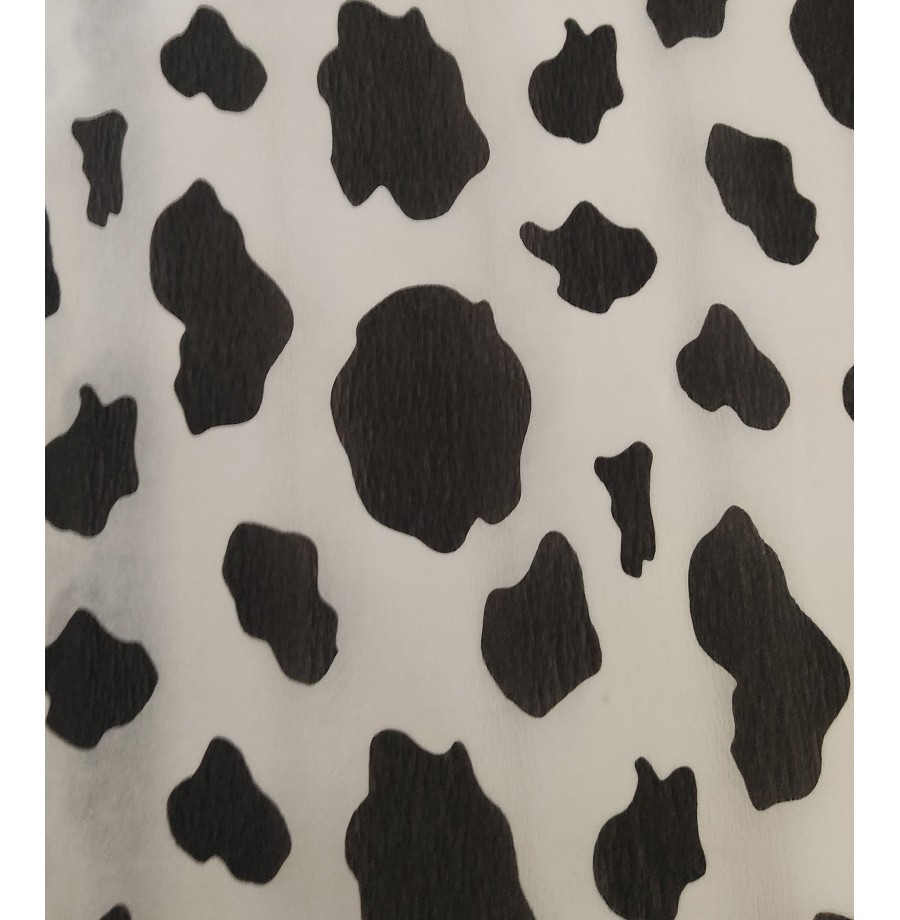 Feuille crépon imprimé vache 2m x 0.5
