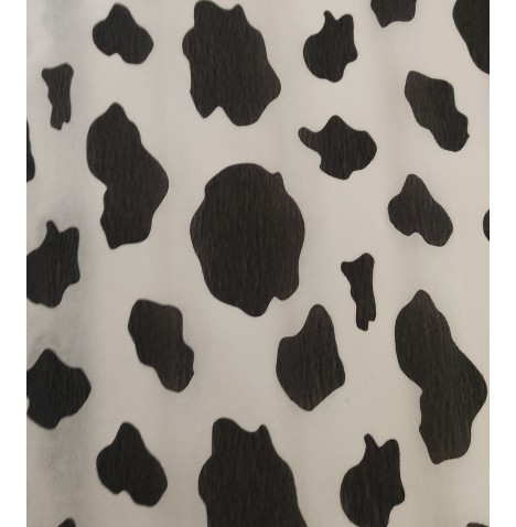 Feuille crépon imprimé vache 2m x 0.5