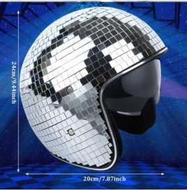 Casque Disco à Facettes avec Visière - Accessoire de Fête Unique