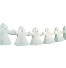 Guirlande fantôme papier 4 m - Halloween  pas cher