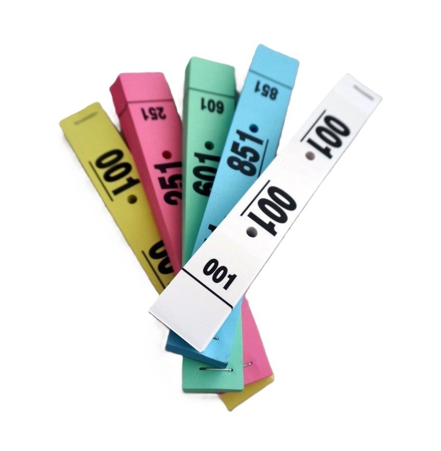 Carnet vestiaire avec trous  50 tickets