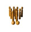 Jeu de 9 quilles 50 cm en bois vernis+ 1 boule