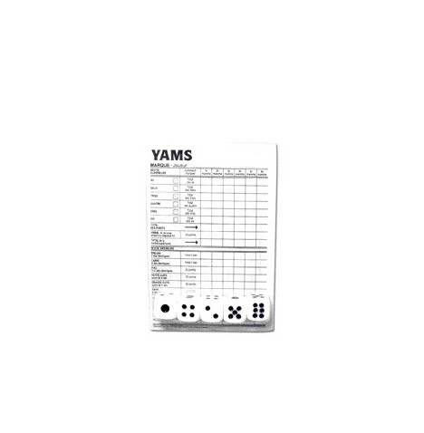 Yam's 5 dés 13 mm + 10 pages scores - Jeux de société  pas cher