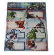 Planche de 16 étiquettes adhésives Avengers