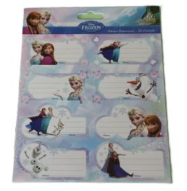 Planche de 16 étiquettes adhésives La Reine des Neiges