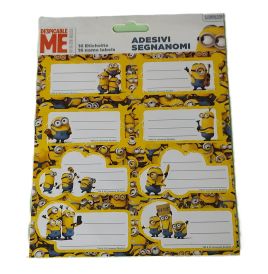 Planche de 16 étiquettes adhésives Les Minions