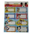 Planche de 16 étiquettes adhésives Mickey