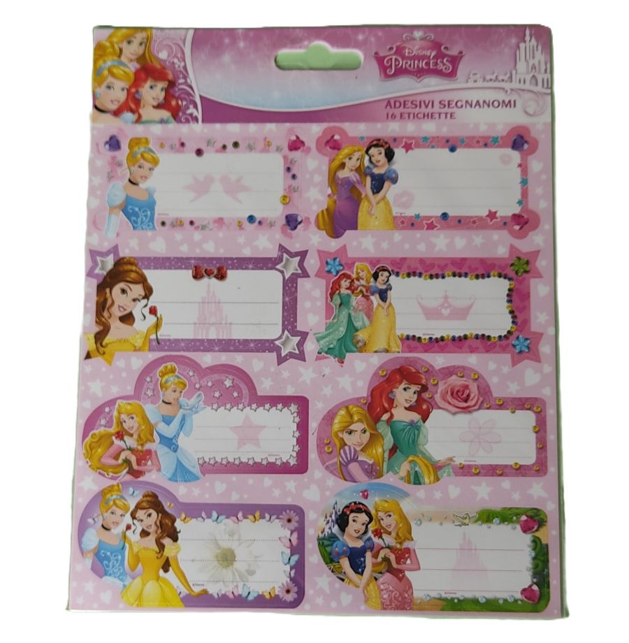 Planche de 16 étiquettes adhésives pour cahier