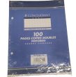 100 copies doubles perforées 17x22 séyès blanc