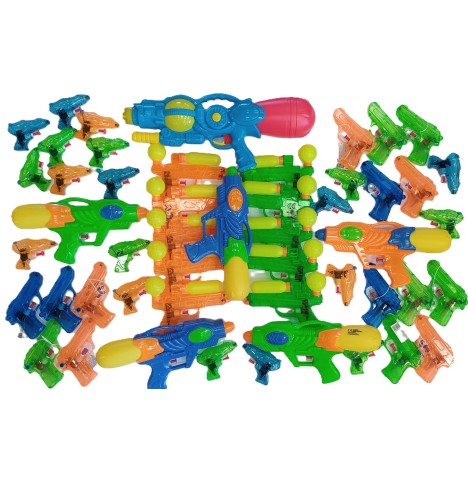 Lot 25 pistolets à eau, batailles et rigolades assurées