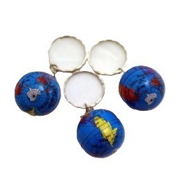 Porte clé globe métal  dfiam 2.5 cm
